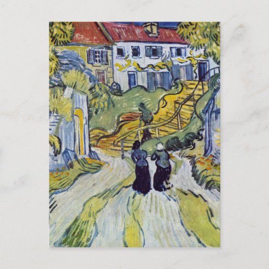 Vincent van Gogh - Stairway in Auvers Briefkaart (Voorkant)