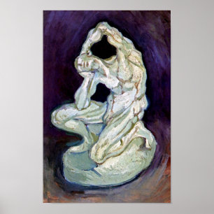 Vincent Van Gogh - Standbeeldje van een knielende Poster