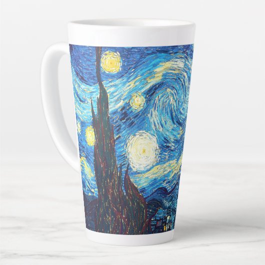 Vincent van Gogh - Starry Night Latte Mug (Angle gauche)