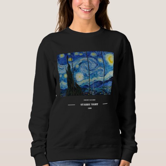 Vincent Van Gogh Starry Night Sweatshirt  (Devant)