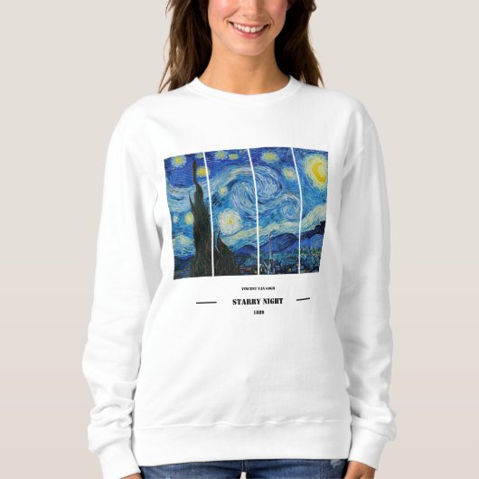 Vincent Van Gogh Starry Night Sweatshirt  (Voorkant)