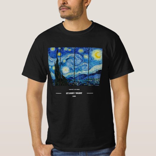 Vincent Van Gogh Starry Night T-Shirt (Devant)