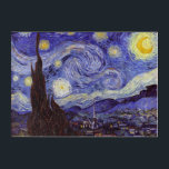Vincent Van Gogh Starry Nuit Vintage Art<br><div class="desc">Vincent van Gogh Starry Night Art Peinture Starry Night est un tableau de l'artiste post-impressionniste néerlandais Vincent van Gogh. Le ciel bleu de la nuit est rempli de nuages tourbillonnants, d'étoiles et d'une lune brillante croissant. La Nuit étoilée est la seule nocturne de la série de vues depuis la fenêtre...</div>
