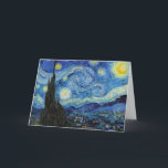 Vincent Van Gogh Starry Nuit Vintage Art Carte pou<br><div class="desc">Vincent Van Gogh Starry Night Vintage Fine Art Notecard</div>