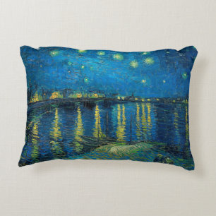 Vincent Van Gogh Sterrennacht aan de Rhône Accent Kussen