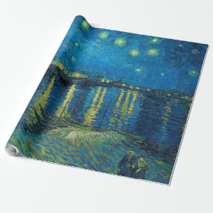 Vincent Van Gogh Sterrennacht aan de Rhône Cadeaupapier