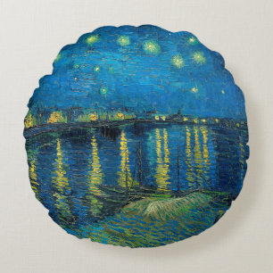 Vincent Van Gogh Sterrennacht aan de Rhône Rond Kussen