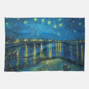 Vincent Van Gogh Sterrennacht aan de Rhône Theedoek