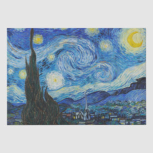 Vincent Van Gogh Sterrennacht Blue Yellow Tissuepapier