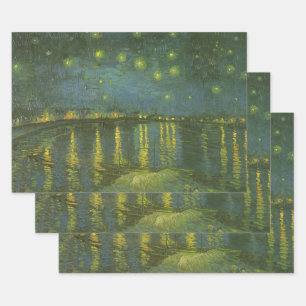 Vincent van Gogh - Sterrennacht boven de Rhône Inpakpapier Vel