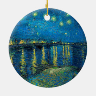 Vincent Van Gogh Sterrennacht boven de Rhône Keramisch Ornament
