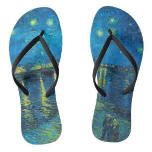 Vincent Van Gogh Sterrennacht boven de Rhône Teenslippers