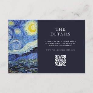 Vincent Van Gogh Sterrennacht bruiloft Informatiekaartje