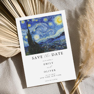 Vincent Van Gogh Sterrennacht bruiloft Save The Date