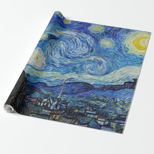 Vincent van Gogh, Sterrennacht Cadeaupapier (Uitgerold)