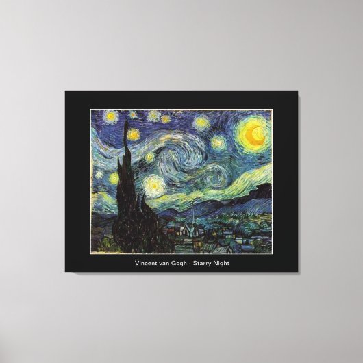 Vincent van Gogh, Sterrennacht Canvas Afdruk (Voorkant)