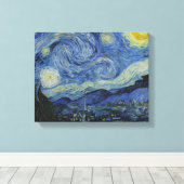 Vincent van Gogh - Sterrennacht Canvas Afdruk (Insitu (Houten vloer))