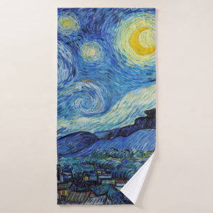 Vincent Van Gogh Sterrennacht  Fine Art Badhanddoek