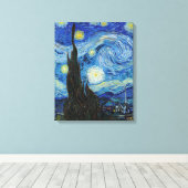 Vincent Van Gogh Sterrennacht Fine Art Canvas Afdruk (Insitu (Houten vloer))