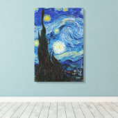 Vincent Van Gogh Sterrennacht Fine Art Canvas Afdruk (Insitu (Houten vloer))