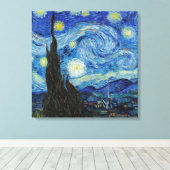 Vincent Van Gogh Sterrennacht  Fine Art Canvas Afdruk (Insitu (Houten vloer))