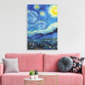 Vincent Van Gogh Sterrennacht Fine Art Canvas Afdruk (Insitu (Woonkamer))