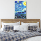 Vincent Van Gogh Sterrennacht Fine Art Canvas Afdruk (Insitu (Slaapkamer))