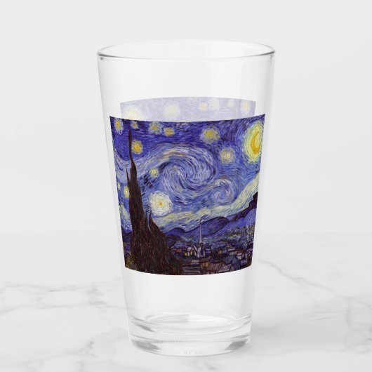 Vincent Van Gogh Sterrennacht  Fine Art Glas (Voorkant)