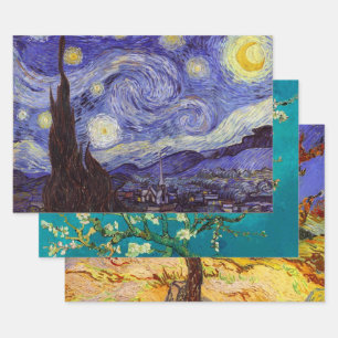 Vincent Van Gogh Sterrennacht  Fine Art Inpakpapier Vel