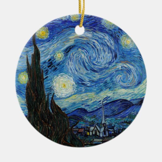 Vincent Van Gogh Sterrennacht  Fine Art Keramisch Ornament (Voorkant)
