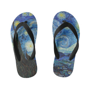 Vincent Van Gogh Sterrennacht  Fine Art Kinder Teenslippers