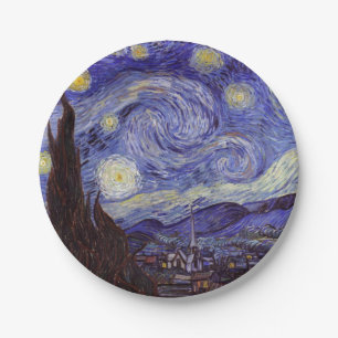 Vincent Van Gogh Sterrennacht Fine Art Papieren Bordje