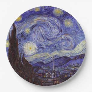 Vincent Van Gogh Sterrennacht  Fine Art Papieren Bordje