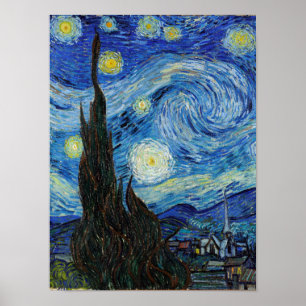 Vincent Van Gogh Sterrennacht  Fine Art Poster