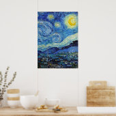 Vincent Van Gogh Sterrennacht  Fine Art Poster (Keuken)