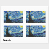 Vincent Van Gogh Sterrennacht  Fine Art Rechthoekige Sticker (Vel)