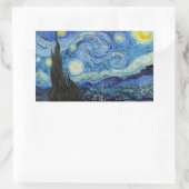 Vincent Van Gogh Sterrennacht  Fine Art Rechthoekige Sticker (Tas)
