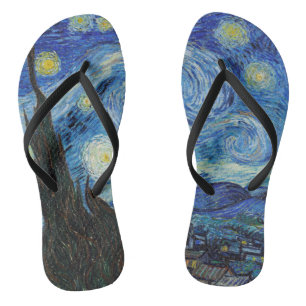 Vincent Van Gogh Sterrennacht  Fine Art Teenslippers