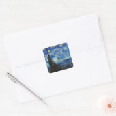 Vincent Van Gogh Sterrennacht Fine Art Vierkante Sticker (Envelop)