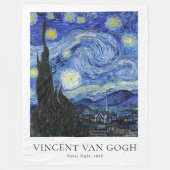 Vincent Van Gogh Sterrennacht Fleece Deken (Voorkant)