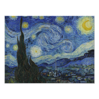Vincent van Gogh - Sterrennacht Foto Afdruk