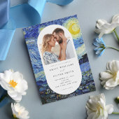 Vincent van Gogh Sterrennacht Fotobruiloft Kaart