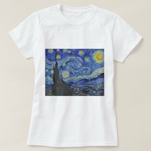Vincent van Gogh Sterrennacht GalleryHD Fine Art T-shirt (Design voorkant)