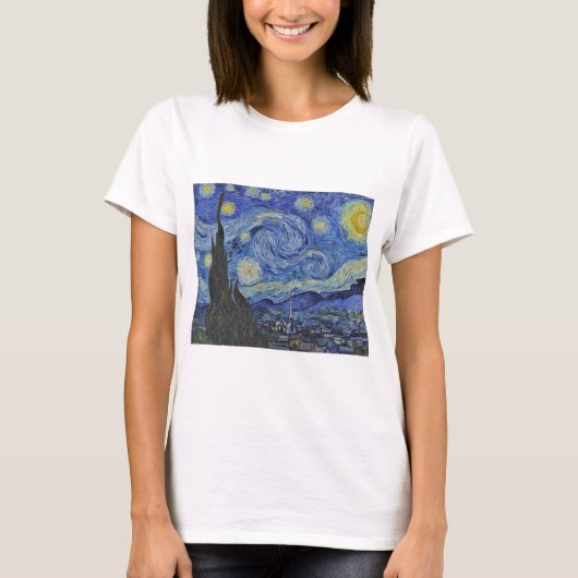 Vincent van Gogh Sterrennacht GalleryHD Fine Art T-shirt (Voorkant)