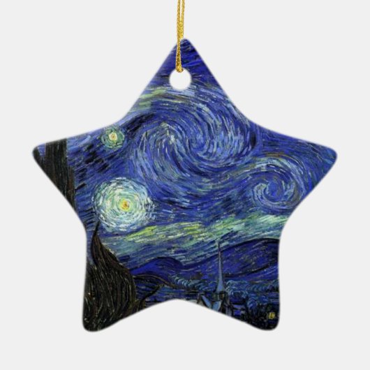 Vincent van Gogh, Sterrennacht Keramisch Ornament (Voorkant)