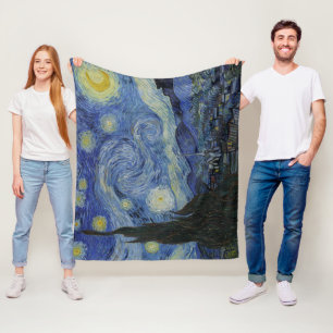 Vincent Van Gogh Sterrennacht meesterwerk Fleece Deken