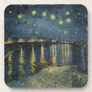 Vincent van Gogh Sterrennacht over de Rijn Bier Onderzetter