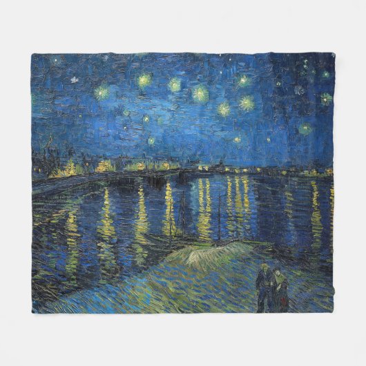 Vincent van Gogh - Sterrennacht over de Rijn Fleece Deken (Voorkant (Horizontaal))