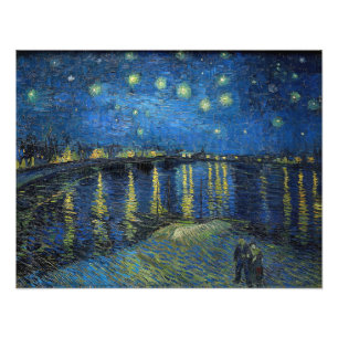 Vincent van Gogh - Sterrennacht over de Rijn Foto Afdruk