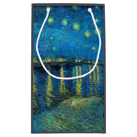 Vincent Van Gogh Sterrennacht over de Rijn Klein Cadeauzakje (Achterkant)